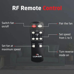 LUKER:CEILING FAN:CEL FAN PANTHER BLDC RMT1200MM IVORY