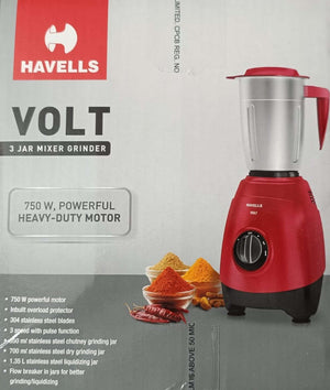 HAVELLS:MIXER GRINDER:VOLT_GREY 750W 3 Jar MG